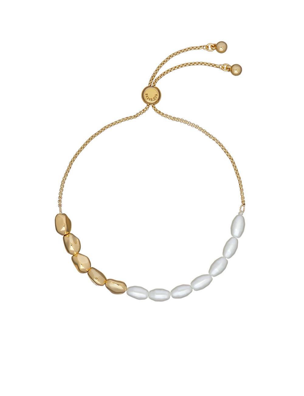 Ted Baker INELA - Island Pearl Bead Adjustable ブレスレット レディース ゴールド | Japan  GIBP-48179