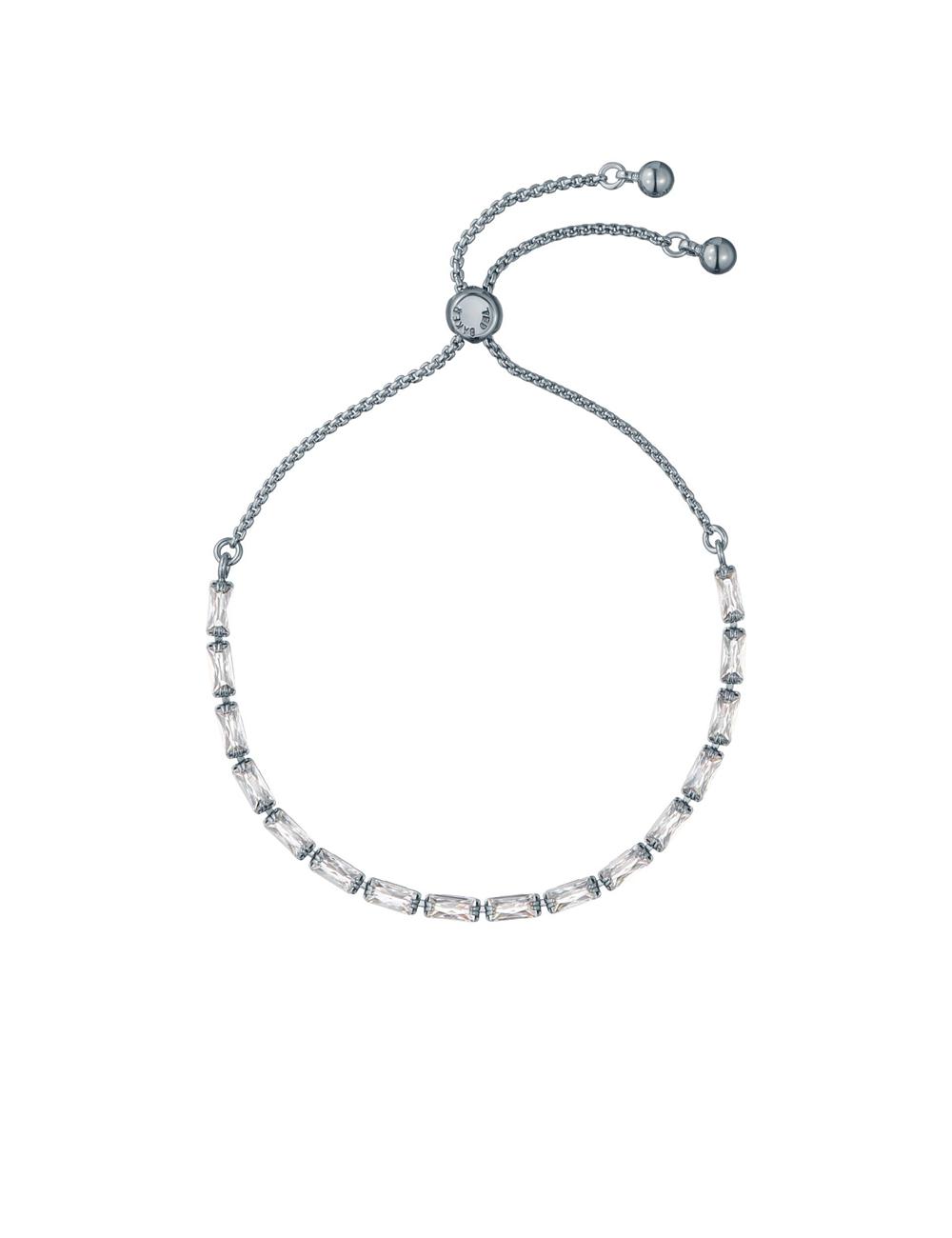 Ted Baker ISELA - Baguette Crystal Slider Tennis ブレスレット レディース シルバー | Japan  DGLA-83956