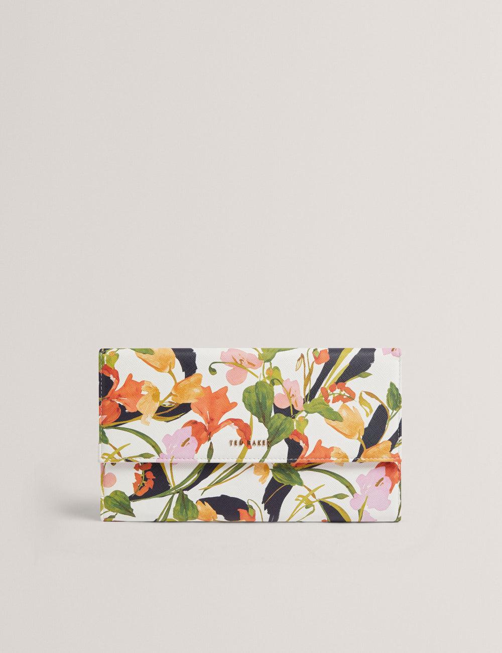 Ted Baker JACIIIE - Floral Print Faux Leather Travel 財布 レディース 白 | Japan  JOFH-71062