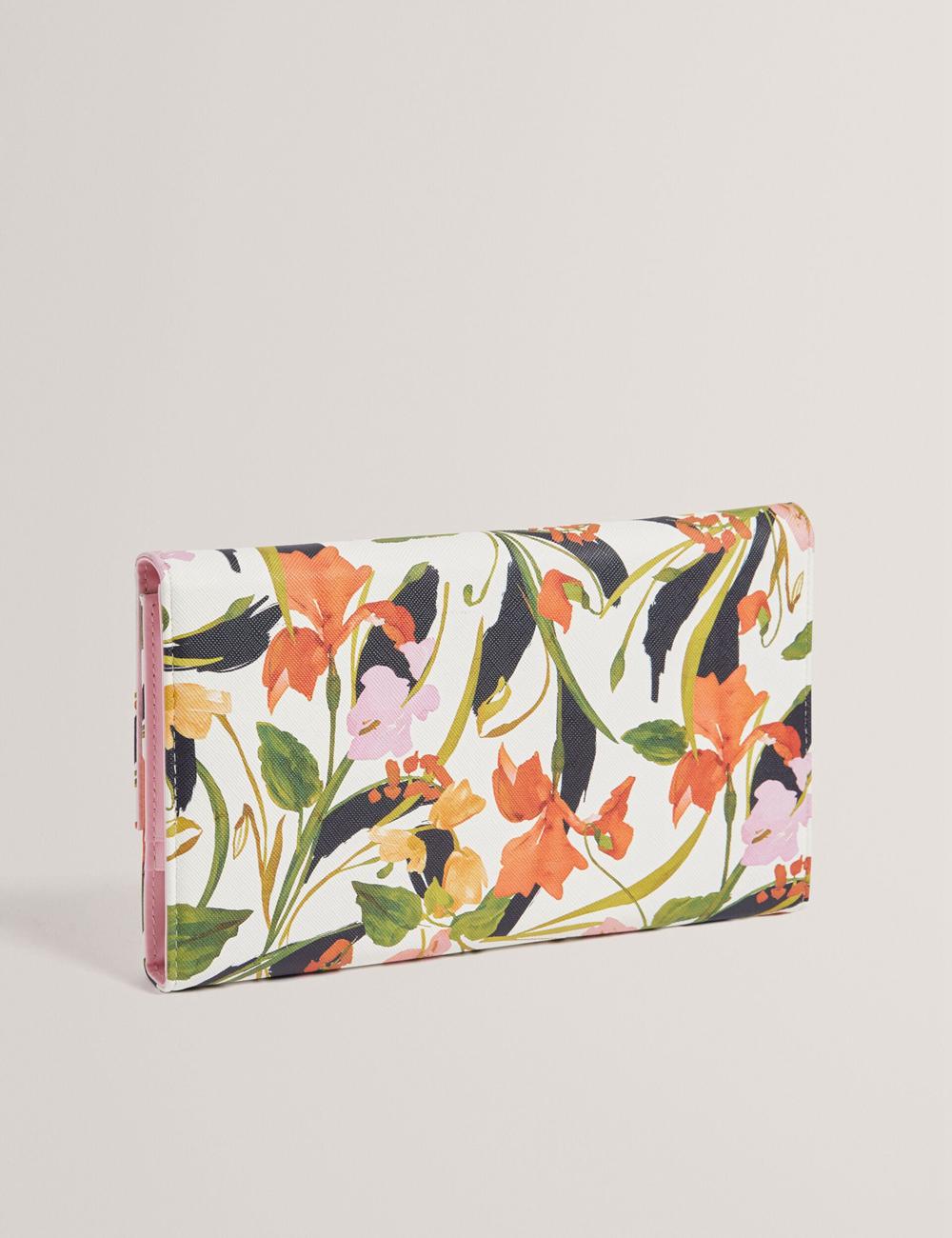 Ted Baker JACIIIE - Floral Print Faux Leather Travel 財布 レディース 白 | Japan  JOFH-71062