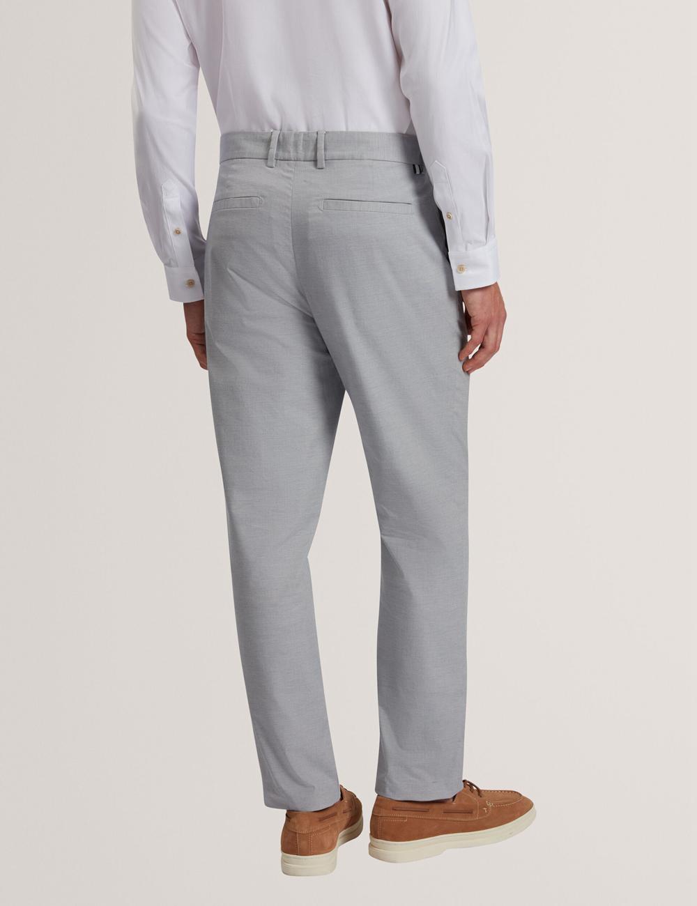 Ted Baker JACKUS - Regular Fit Cotton Blend Chino ズボン メンズ ネイビー | Japan  PNAC-37158