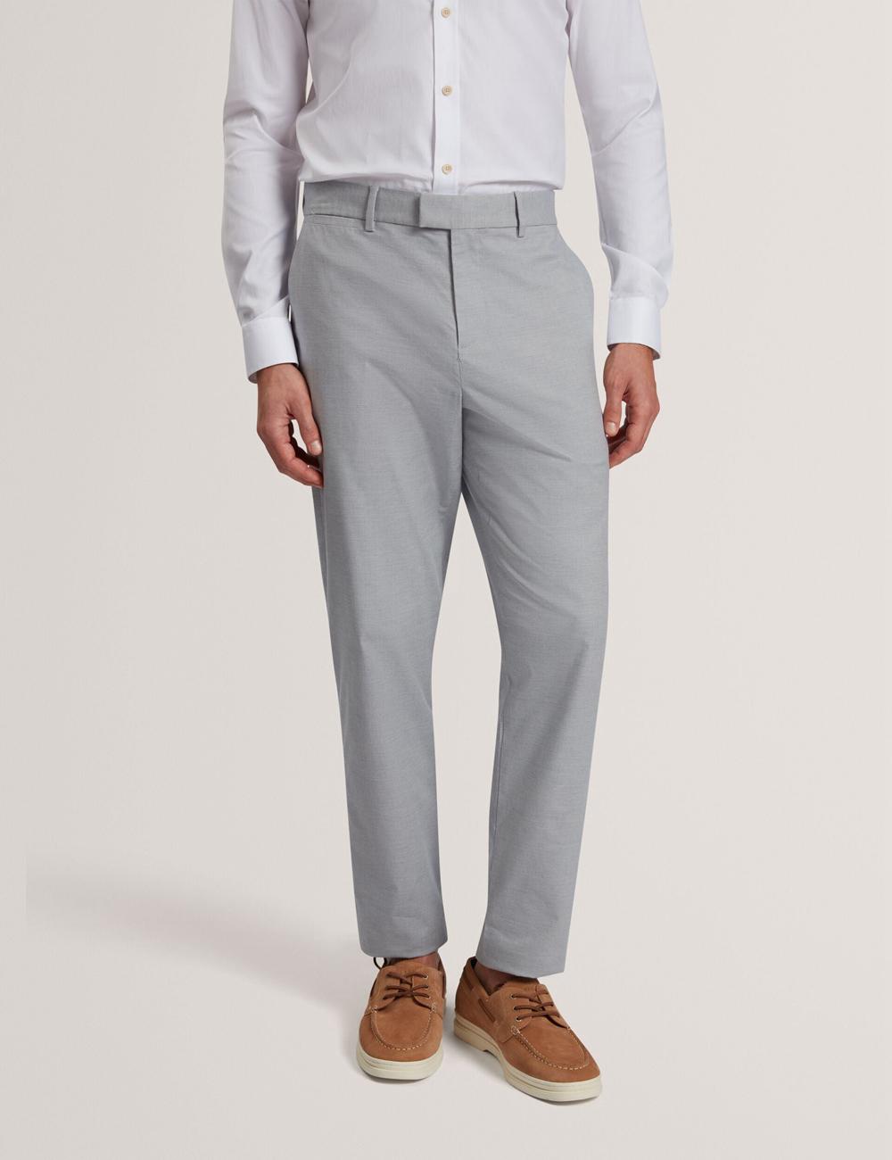 Ted Baker JACKUS - Regular Fit Cotton Blend Chino ズボン メンズ ネイビー | Japan  PNAC-37158