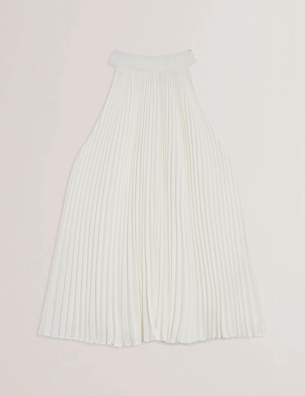 Ted Baker JAMAYA - High Halter Neck Pleated Sleeveless トップス レディース Ivory | Japan  ATQD-08475