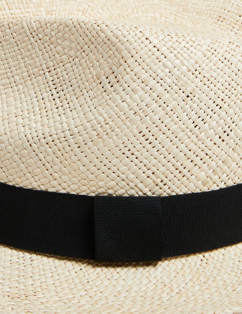 Ted Baker JIMESI - Woven Straw Panama Beach ハット メンズ 白 | Japan  IHFZ-78692