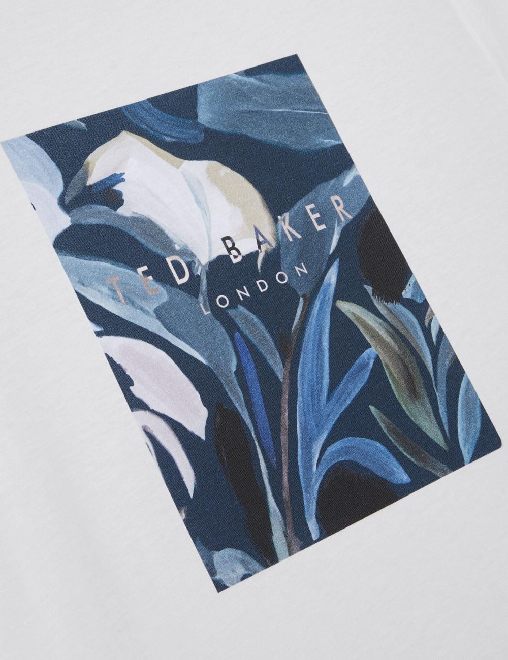 Ted Baker JUSTINO - Branded Box Print Graphic Cotton Tシャツ メンズ 白 | Japan  FUDJ-34297