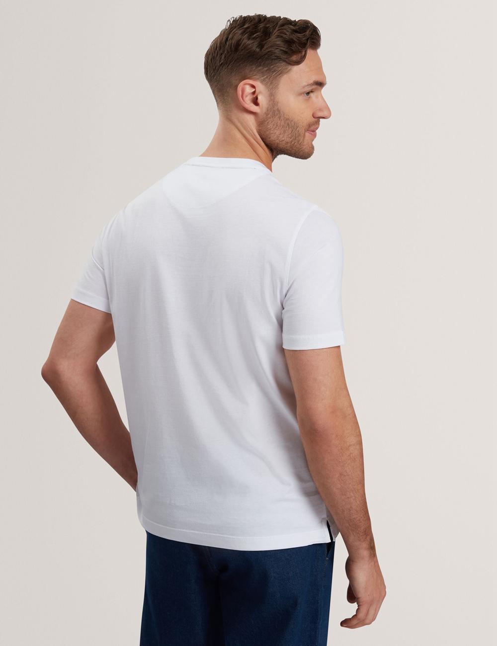 Ted Baker JUSTINO - Branded Box Print Graphic Cotton Tシャツ メンズ 白 | Japan  FUDJ-34297