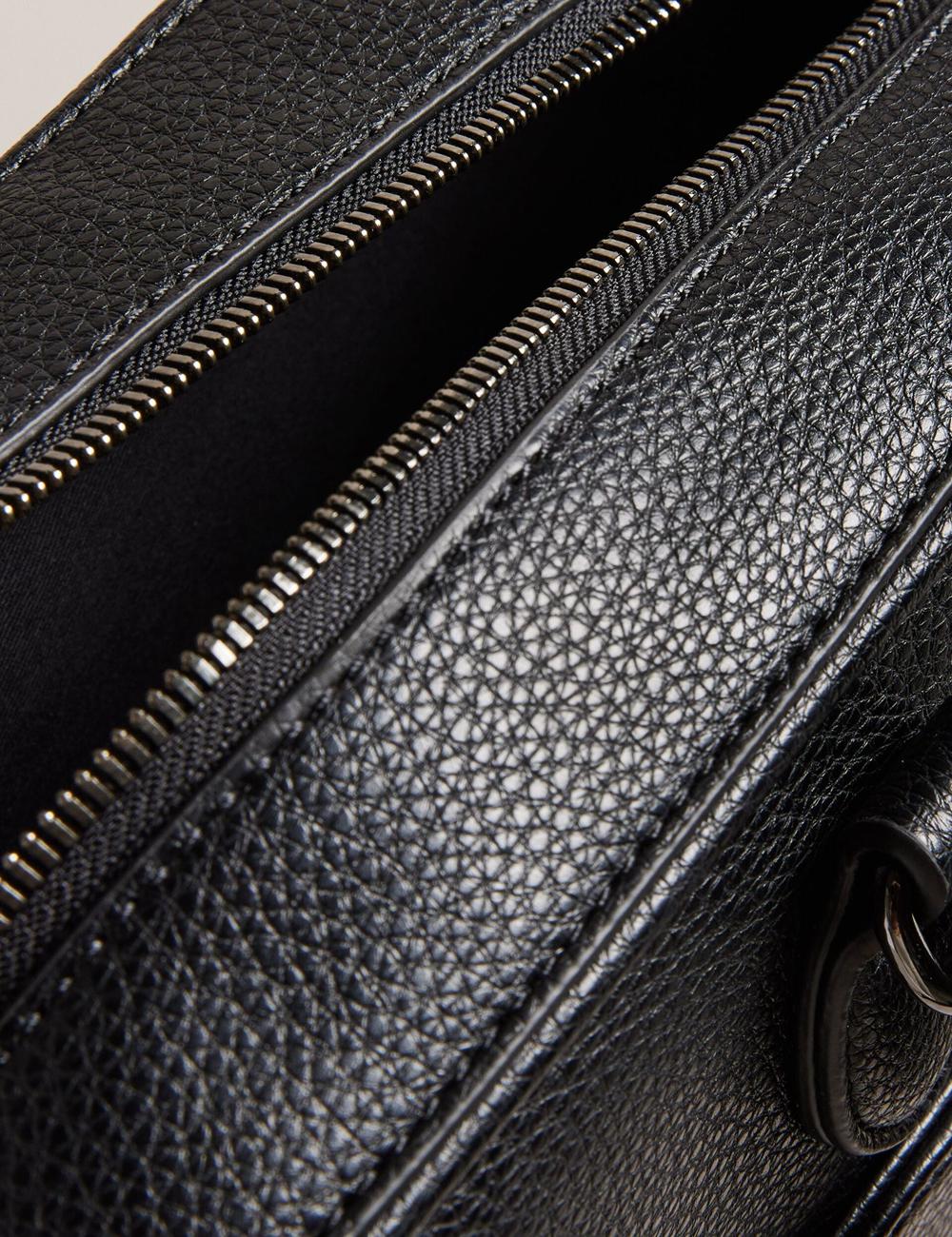 Ted Baker KADEN - Branded Webbing PU Leather Document ショルダーバッグ メンズ 黒 | Japan  WEIJ-79480
