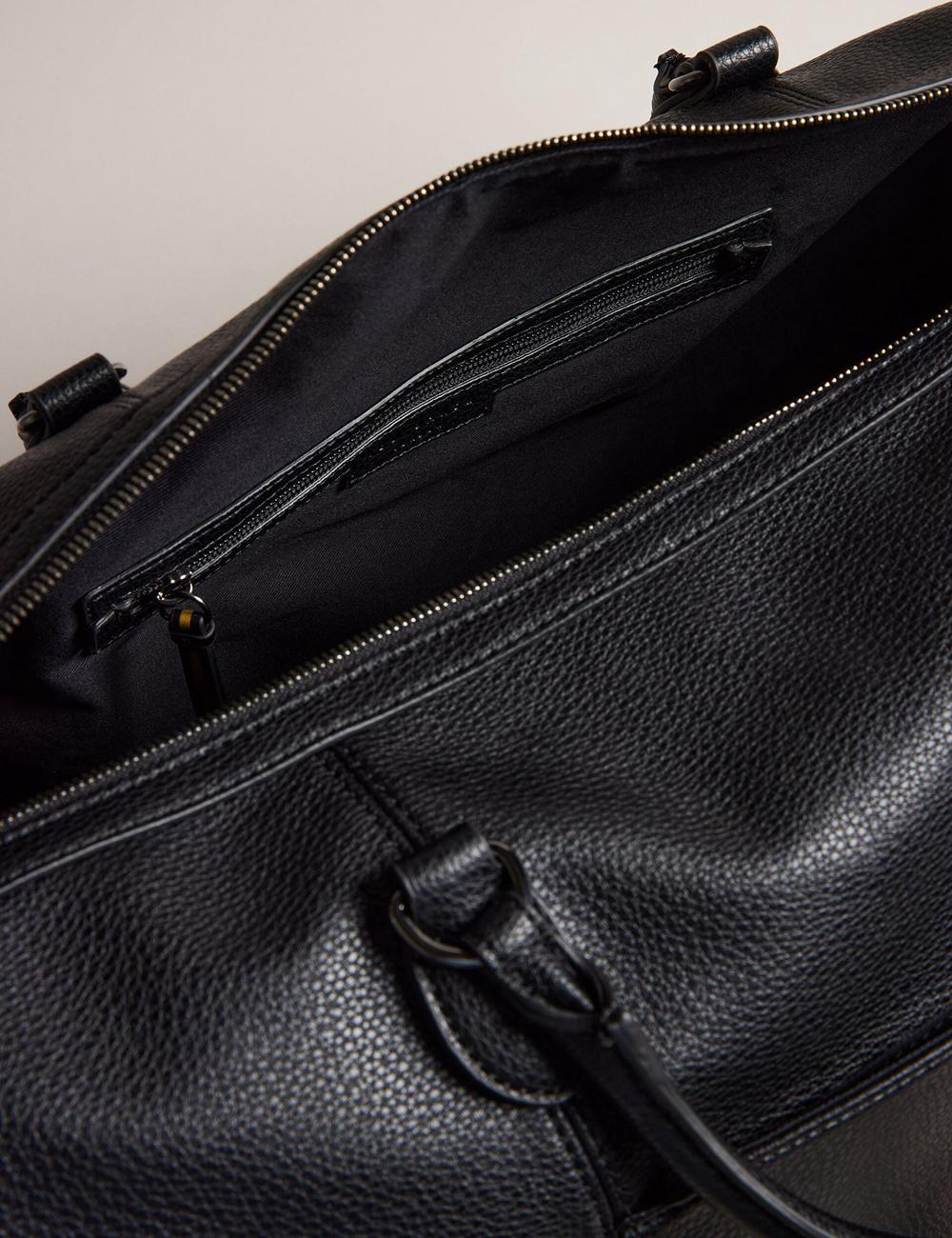 Ted Baker KALVIN - Webbing Faux Leather Holdall Bags メンズ 黒 | Japan  LHCP-41367