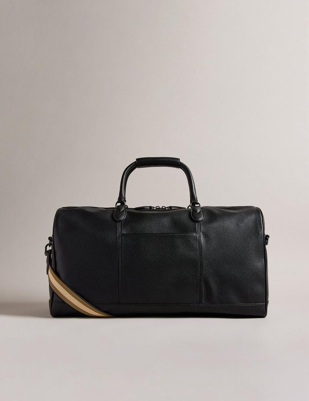 Ted Baker KALVIN - Webbing Faux Leather Holdall Bags メンズ 黒 | Japan  LHCP-41367