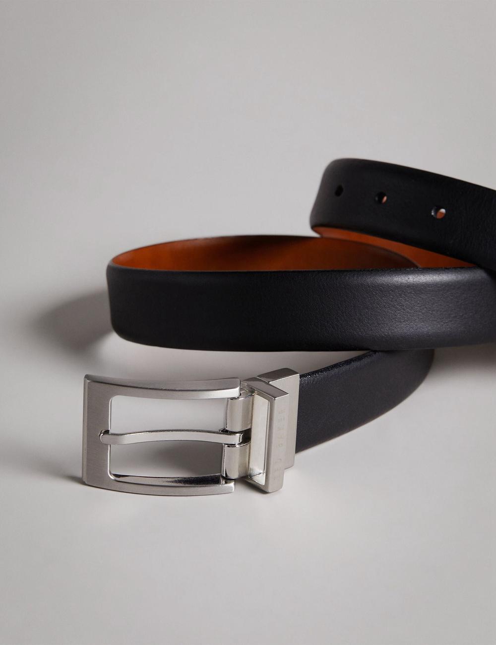 Ted Baker KARMER - Reversible Smooth Leather ベルト メンズ 黒 | Japan  JIZV-61895
