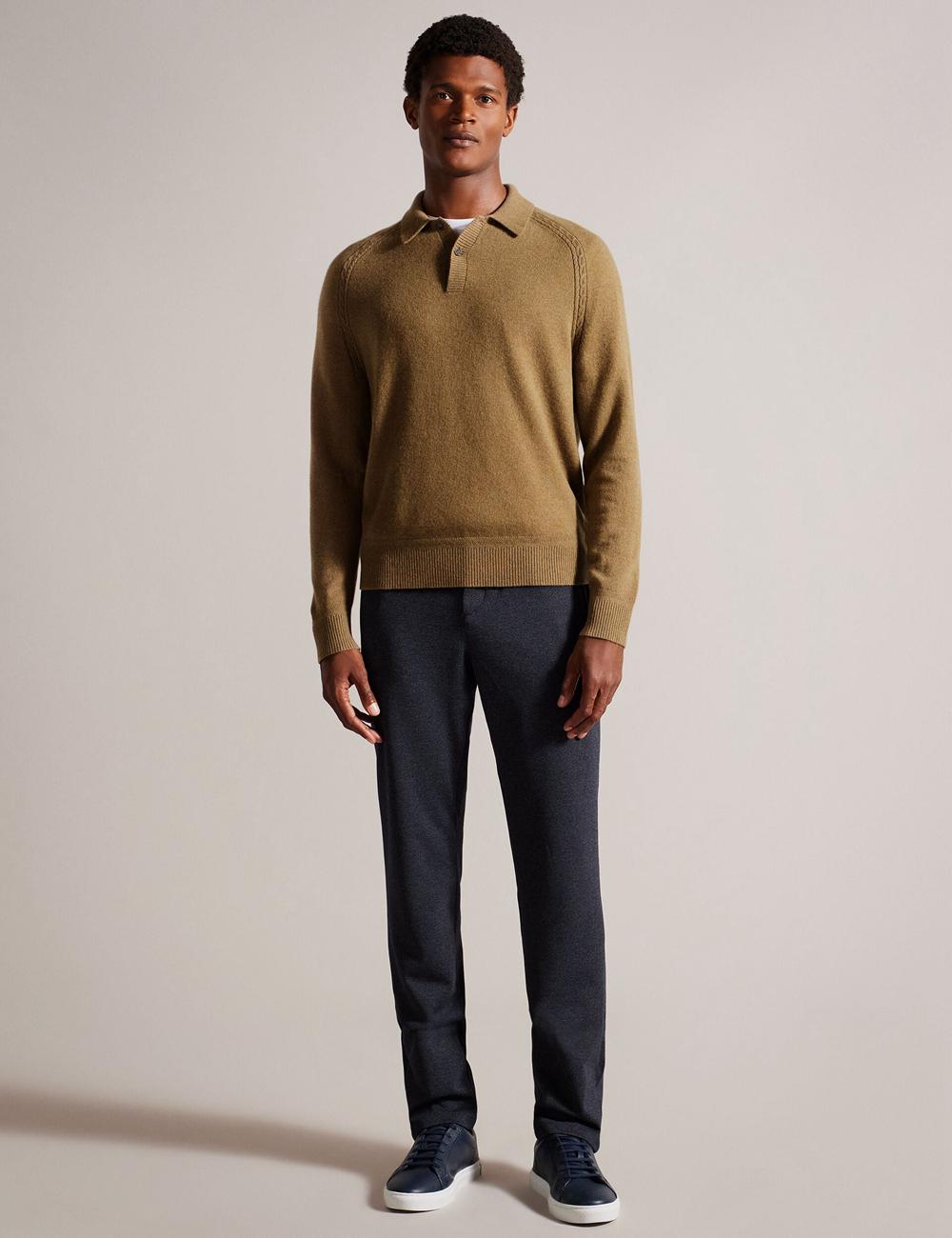 Ted Baker KAROLT - Cashmere Knit Long Sleeve Top ジャンパー メンズ ブラウン | Japan  LIPO-78619