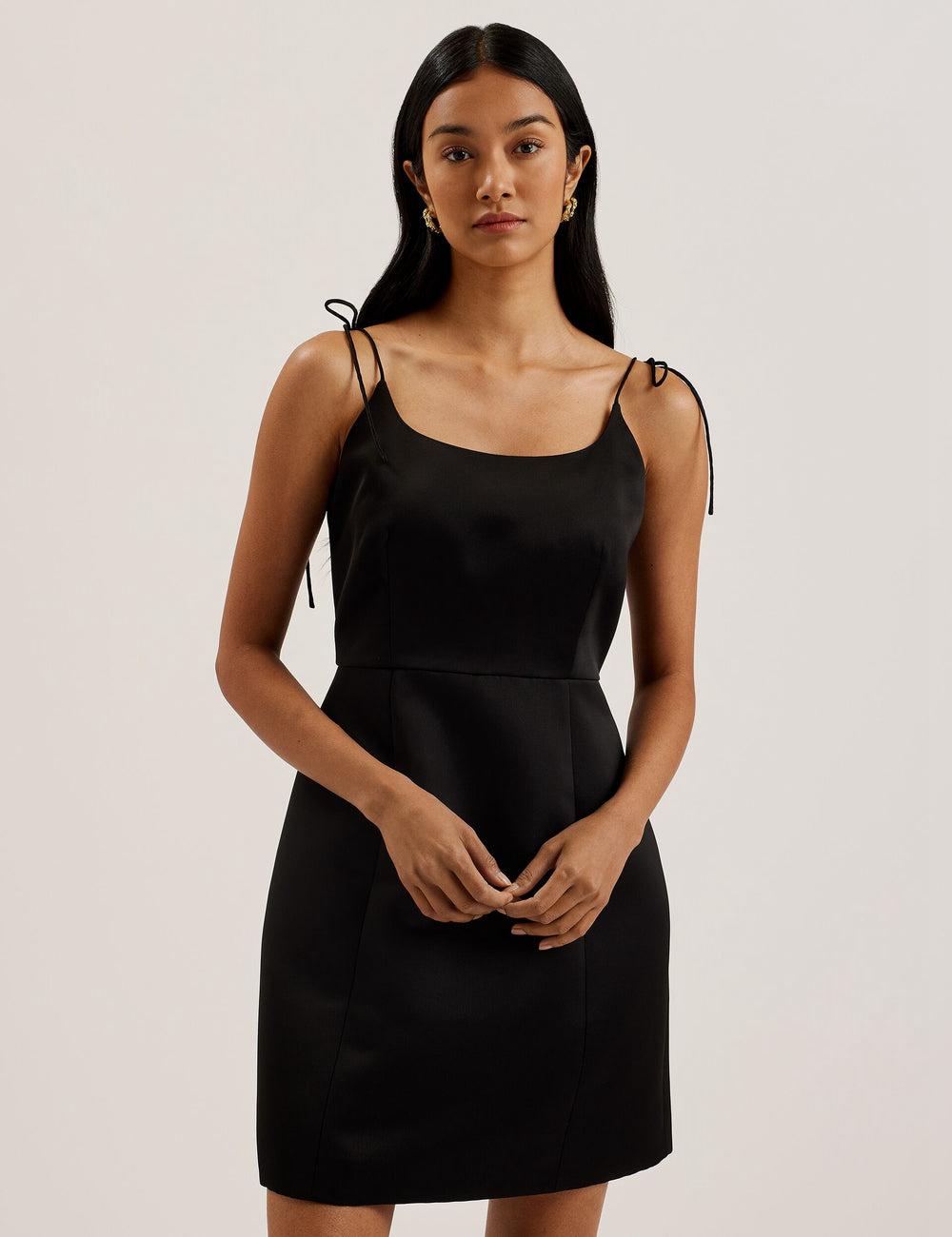 Ted Baker KAVALA - Strap Square Neck ミニドレス レディース 黒 | Japan  EKWU-29451