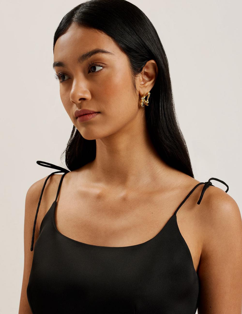 Ted Baker KAVALA - Strap Square Neck ミニドレス レディース 黒 | Japan  EKWU-29451