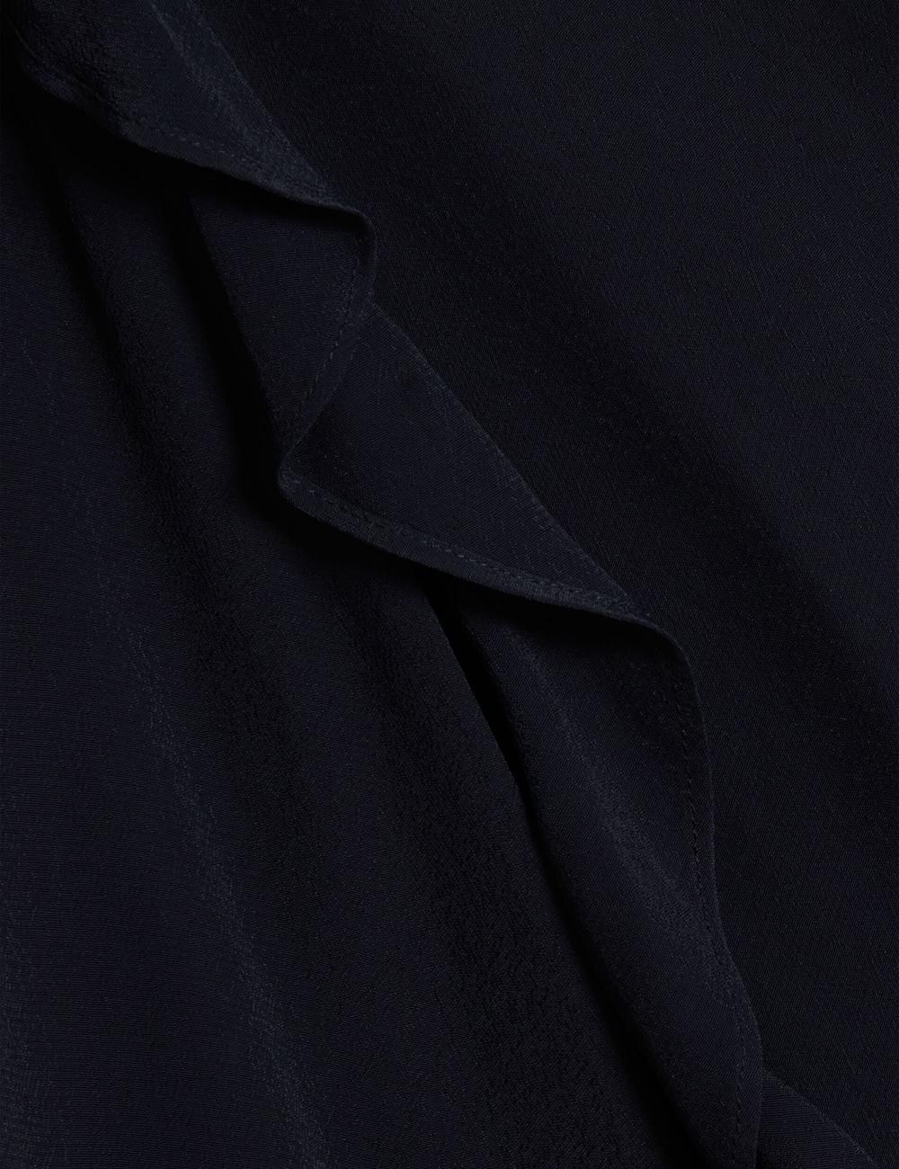 Ted Baker KAYFA - Waterfall Ruffle Trim Long Sleeve ブラウス レディース ネイビー | Japan  UKJC-97421