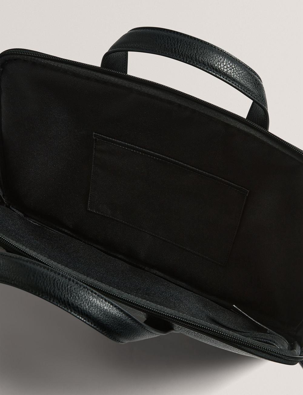 Ted Baker KEDRIK - Stripe Detail Faux Leather ドキュメントバッグ メンズ 黒 | Japan  YCDO-39058