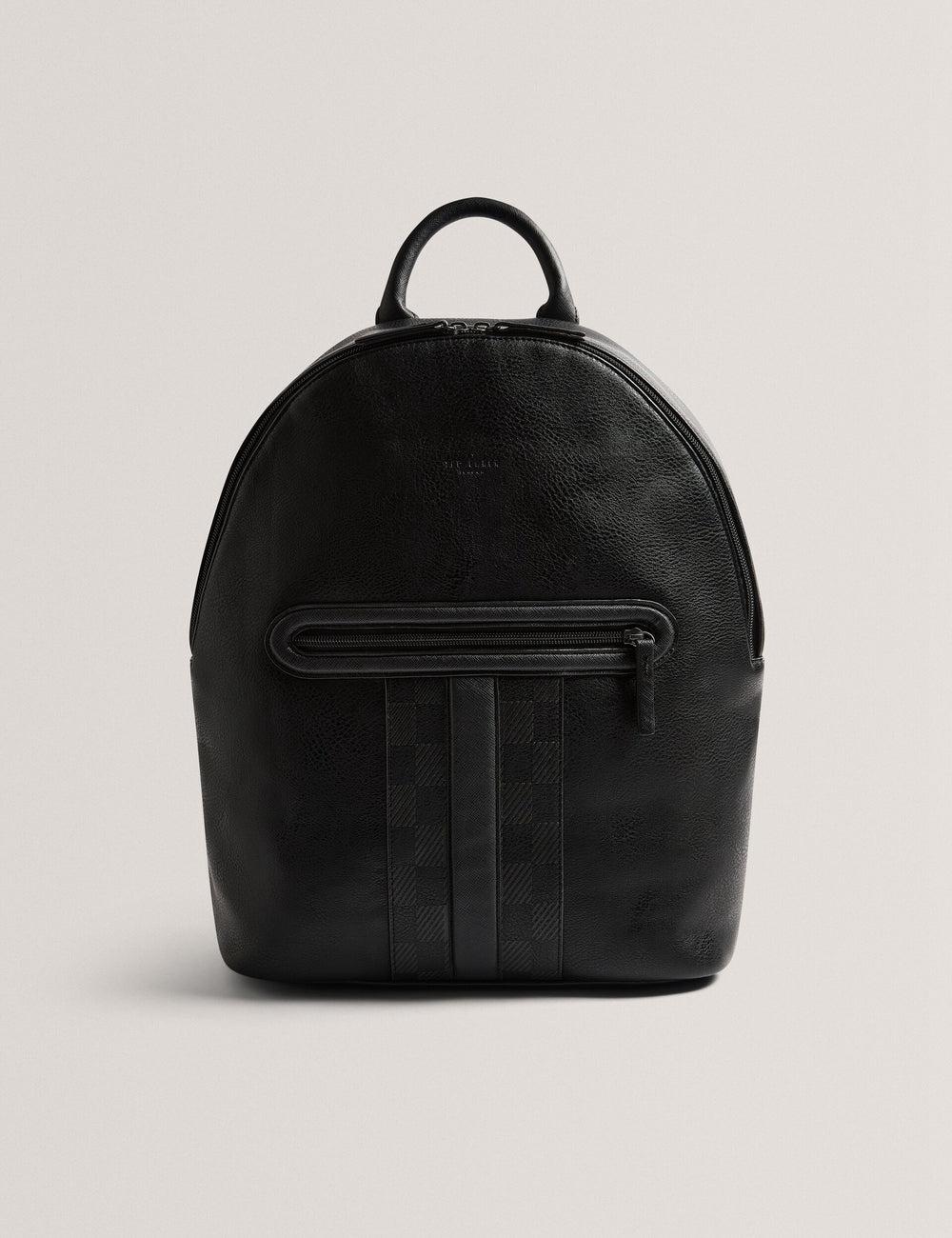 Ted Baker KEIIGAN - Striped Panel PU Reporter リュック メンズ 黒 | Japan  IMZD-26014