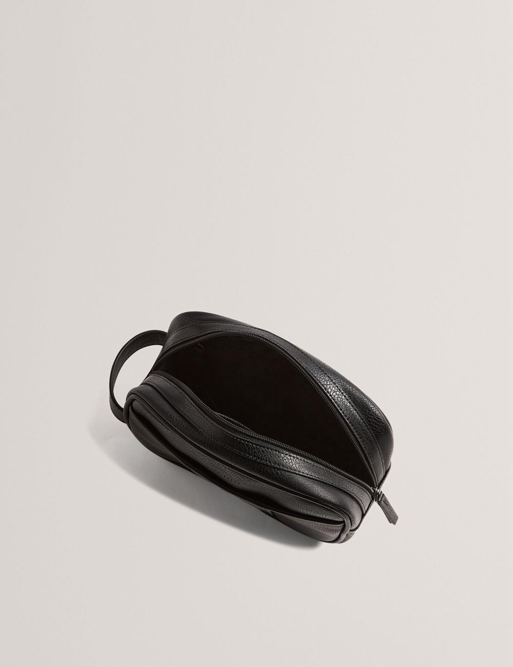 Ted Baker KEILAB - Faux Leather Striped Panel トイレタリーバッグ メンズ 黒 | Japan  FYOR-41285
