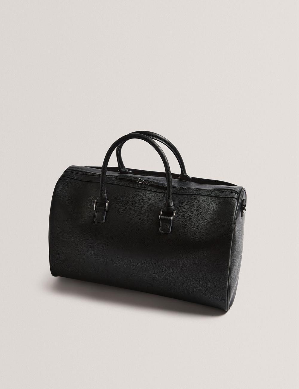 Ted Baker KELVIN - Striped Panel Faux Leather Holdall Bags メンズ 黒 | Japan  HTFI-51370