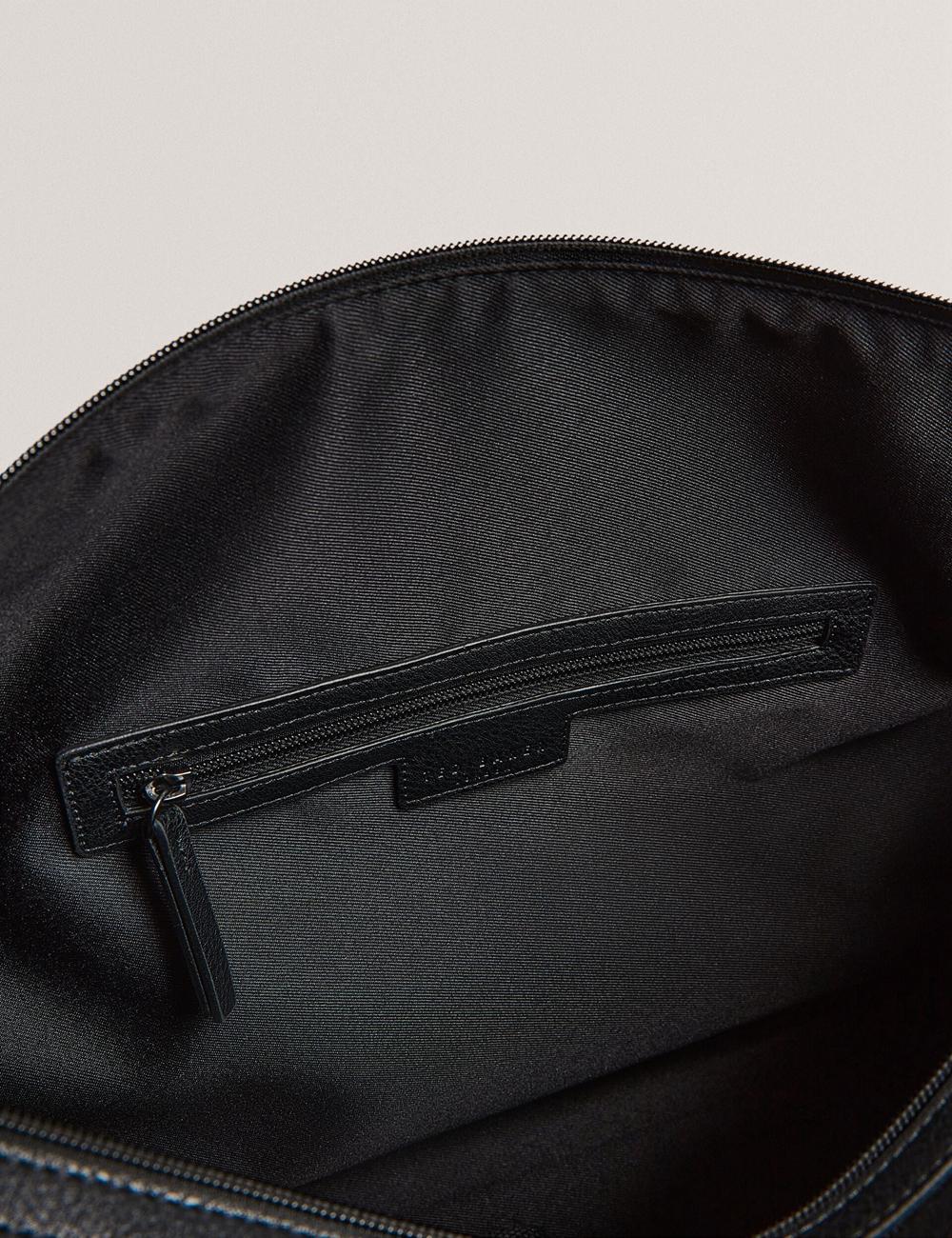 Ted Baker KELVIN - Striped Panel Faux Leather Holdall Bags メンズ 黒 | Japan  HTFI-51370