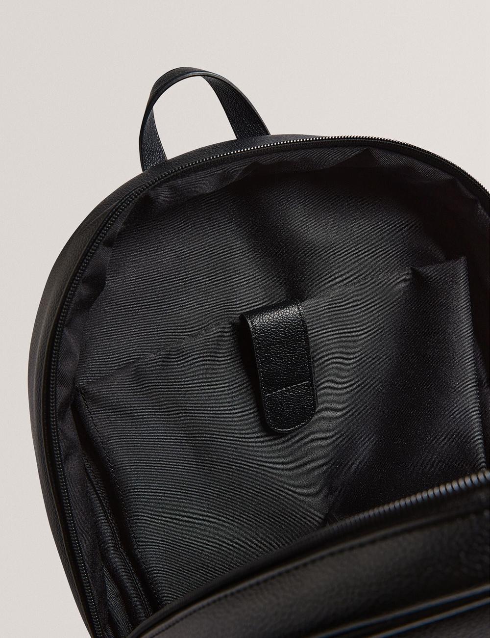 Ted Baker KEVIIN - Faux Leather Striped Panel リュック メンズ 黒 | Japan  STCN-21675
