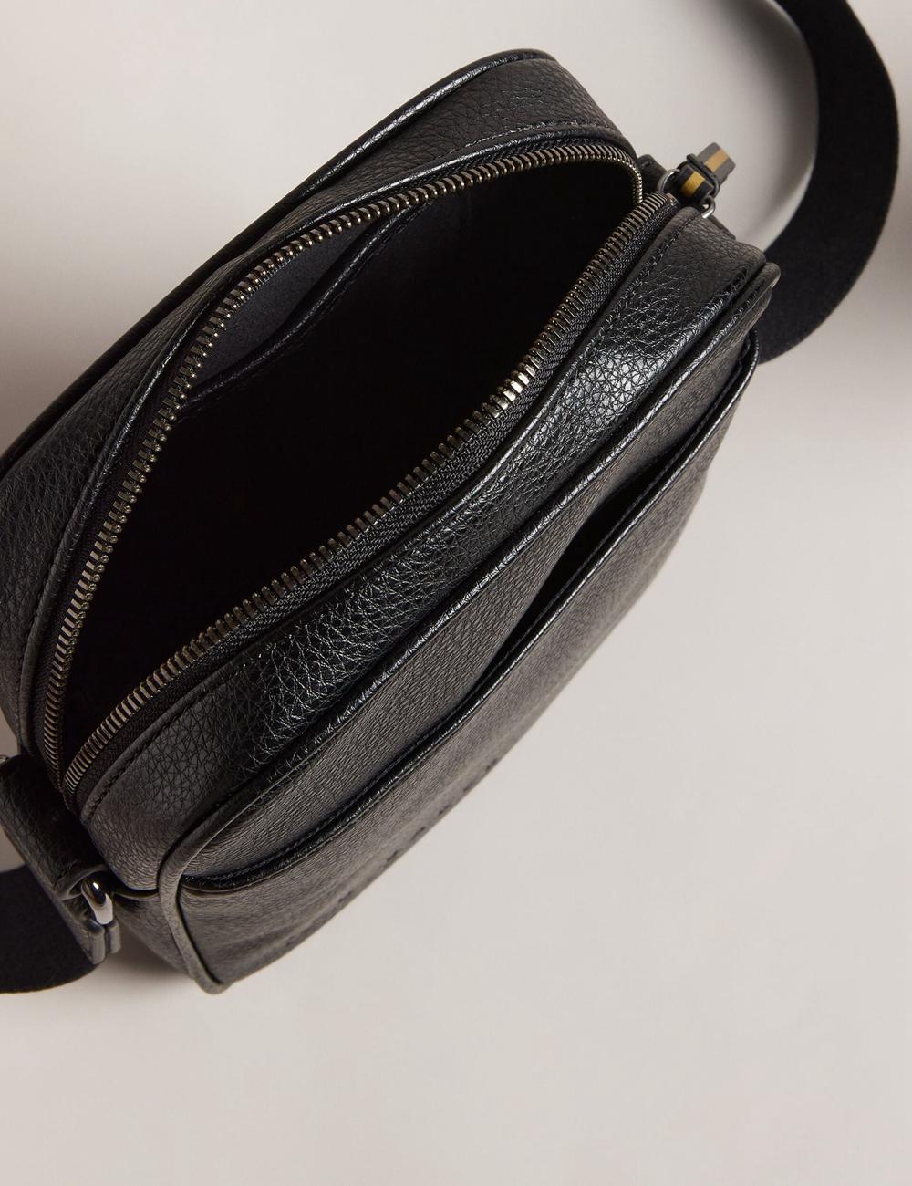 Ted Baker KIIAN - Small Reporter Webbing ショルダーバッグ メンズ 黒 | Japan  KMVP-32547