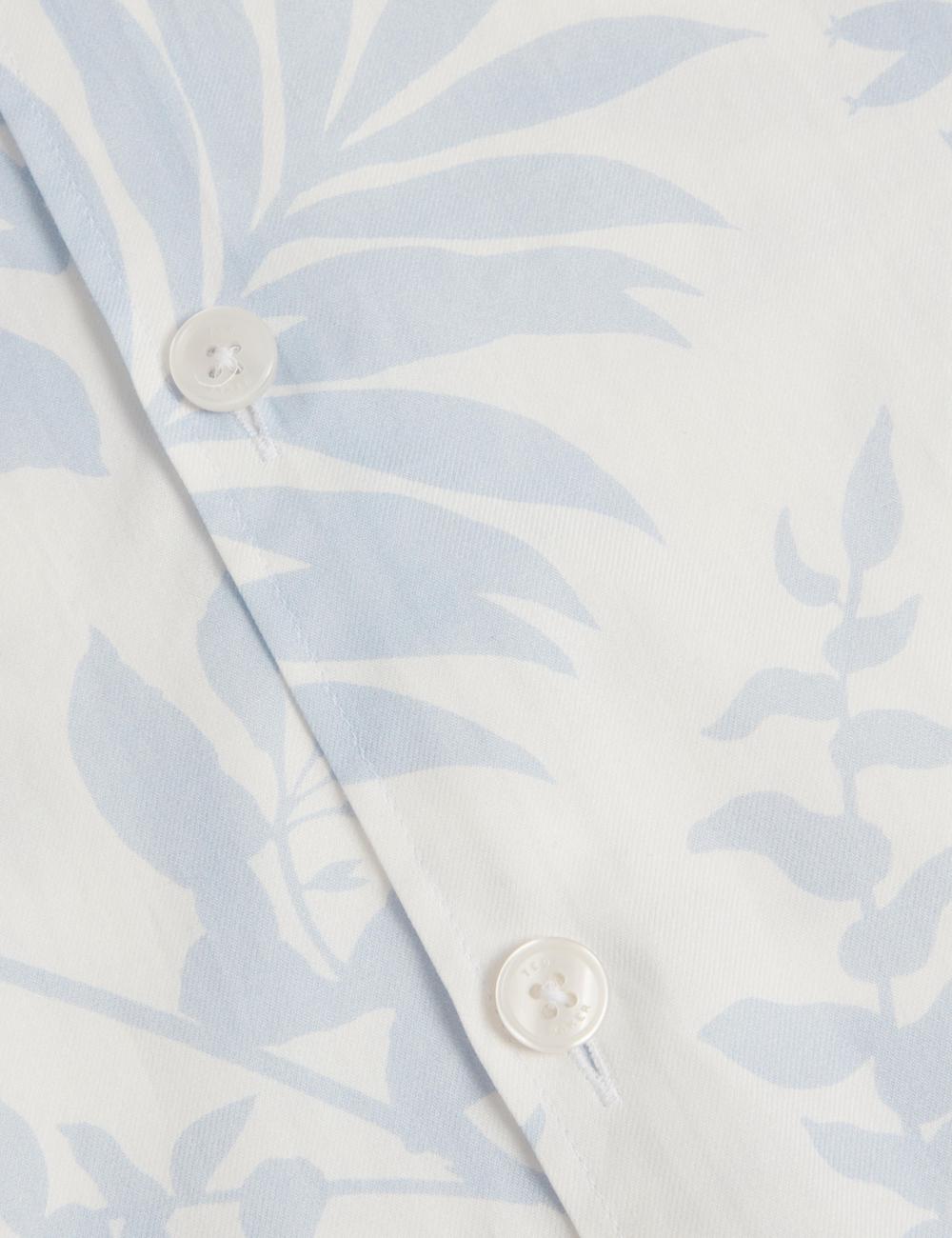 Ted Baker KITS - Short Sleeve Relaxed Floral Print シャツ メンズ 青 | Japan  LXQD-84291