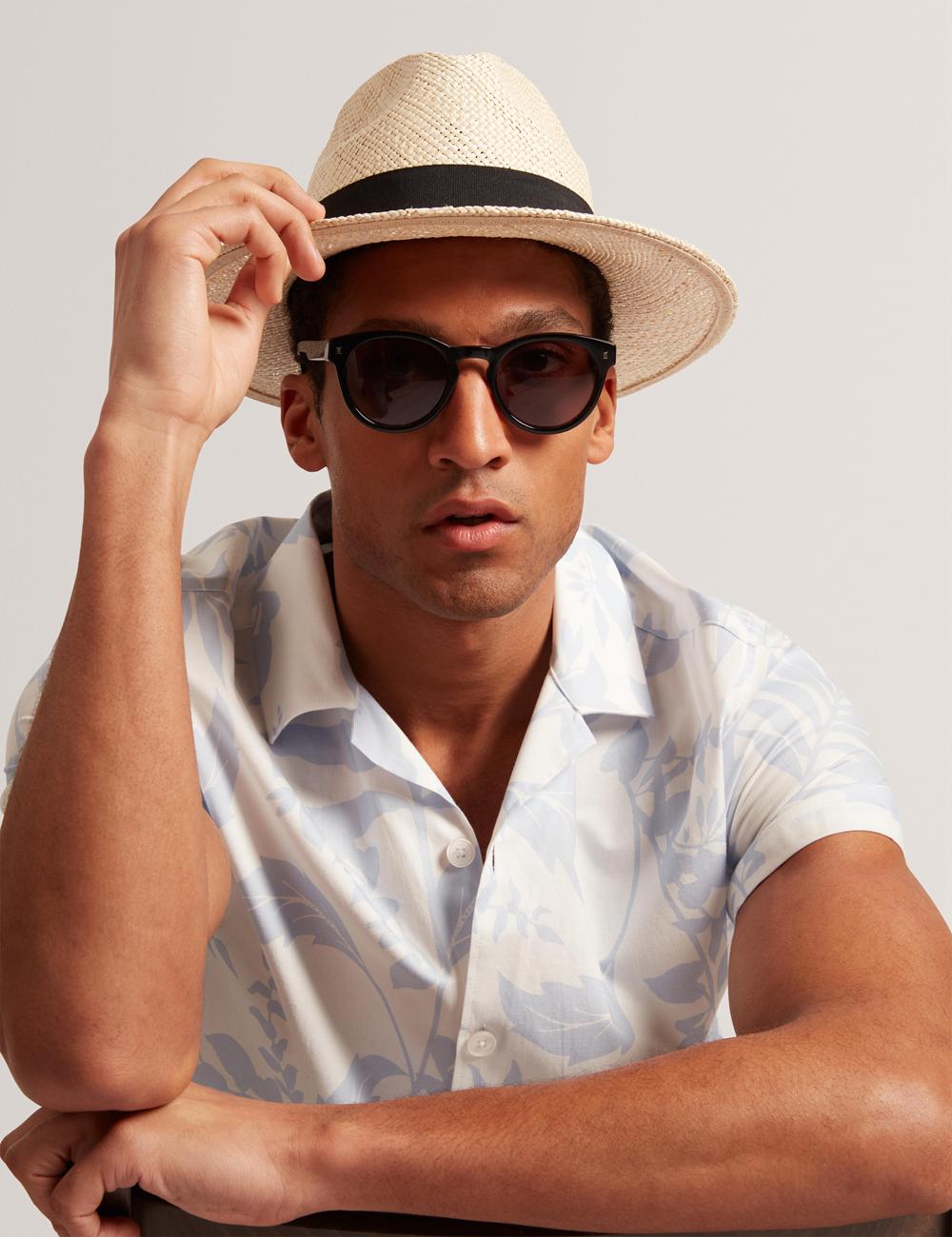 Ted Baker KITS - Short Sleeve Relaxed Floral Print シャツ メンズ 青 | Japan  LXQD-84291