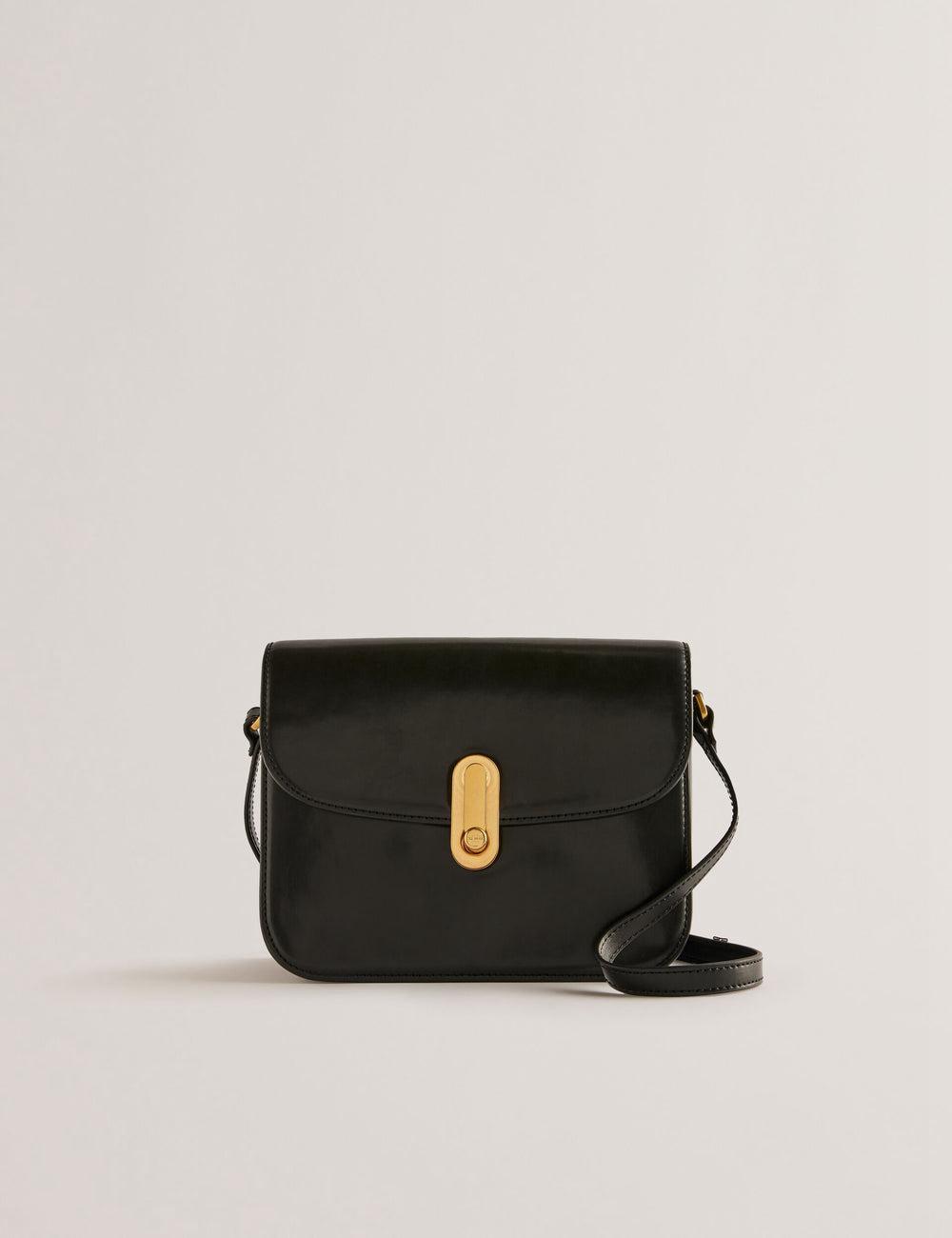 Ted Baker KKAYLI - Polished Leather Crossbody Satchel サッチェルバッグ レディース 黒 | Japan  HKFG-10683