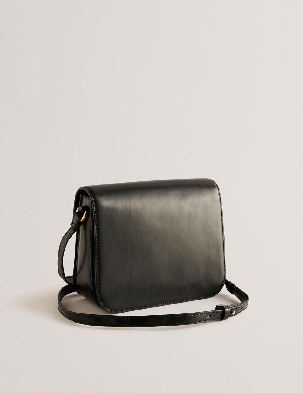 Ted Baker KKAYLI - Polished Leather Crossbody Satchel サッチェルバッグ レディース 黒 | Japan  HKFG-10683