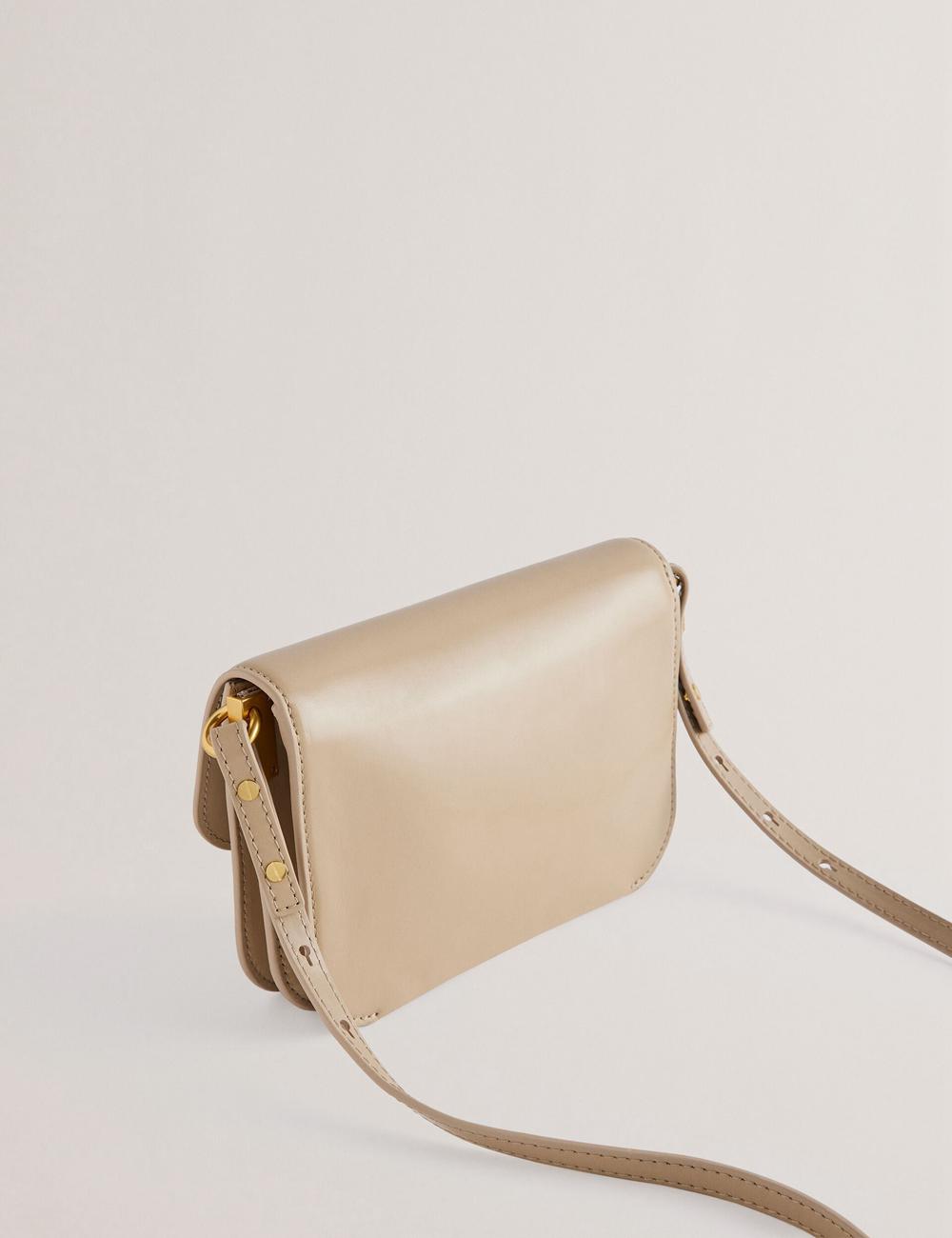 Ted Baker KKAYSA - Leather Twist Lock Small クロスボディバッグ レディース Taupe | Japan  MLZW-09841