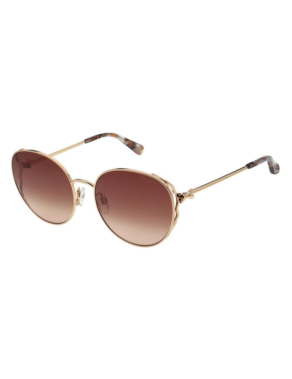Ted Baker LAKE - Round Metal Frame Bow Detail サングラス レディース ピンク | Japan  LWOY-81967