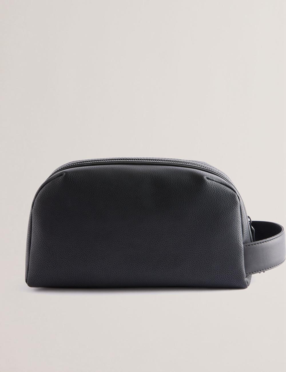 Ted Baker LANIIS - Grained Bonded Leather トイレタリーバッグ メンズ 黒 | Japan  PGCZ-24036