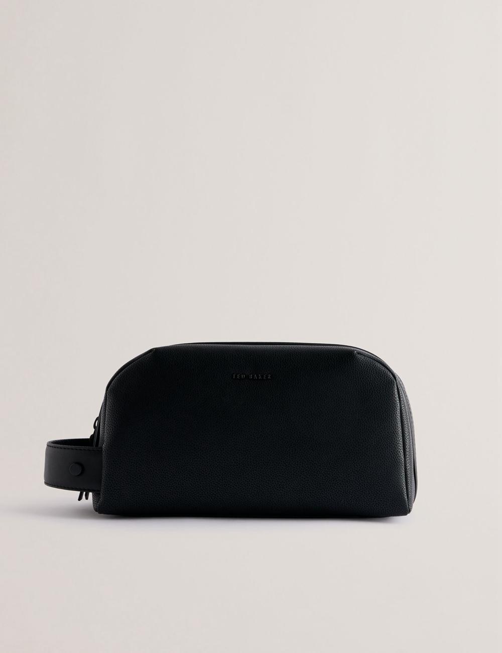 Ted Baker LANIIS - Grained Bonded Leather トイレタリーバッグ メンズ 黒 | Japan  PGCZ-24036