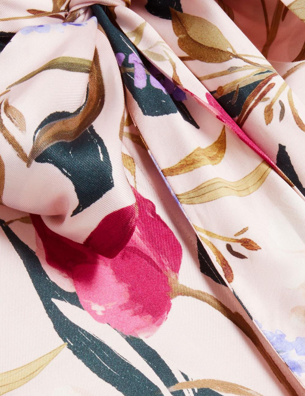 Ted Baker LEEYAA - Floral Print Neck Longline ブラウス レディース ピンク | Japan  VAHR-87961