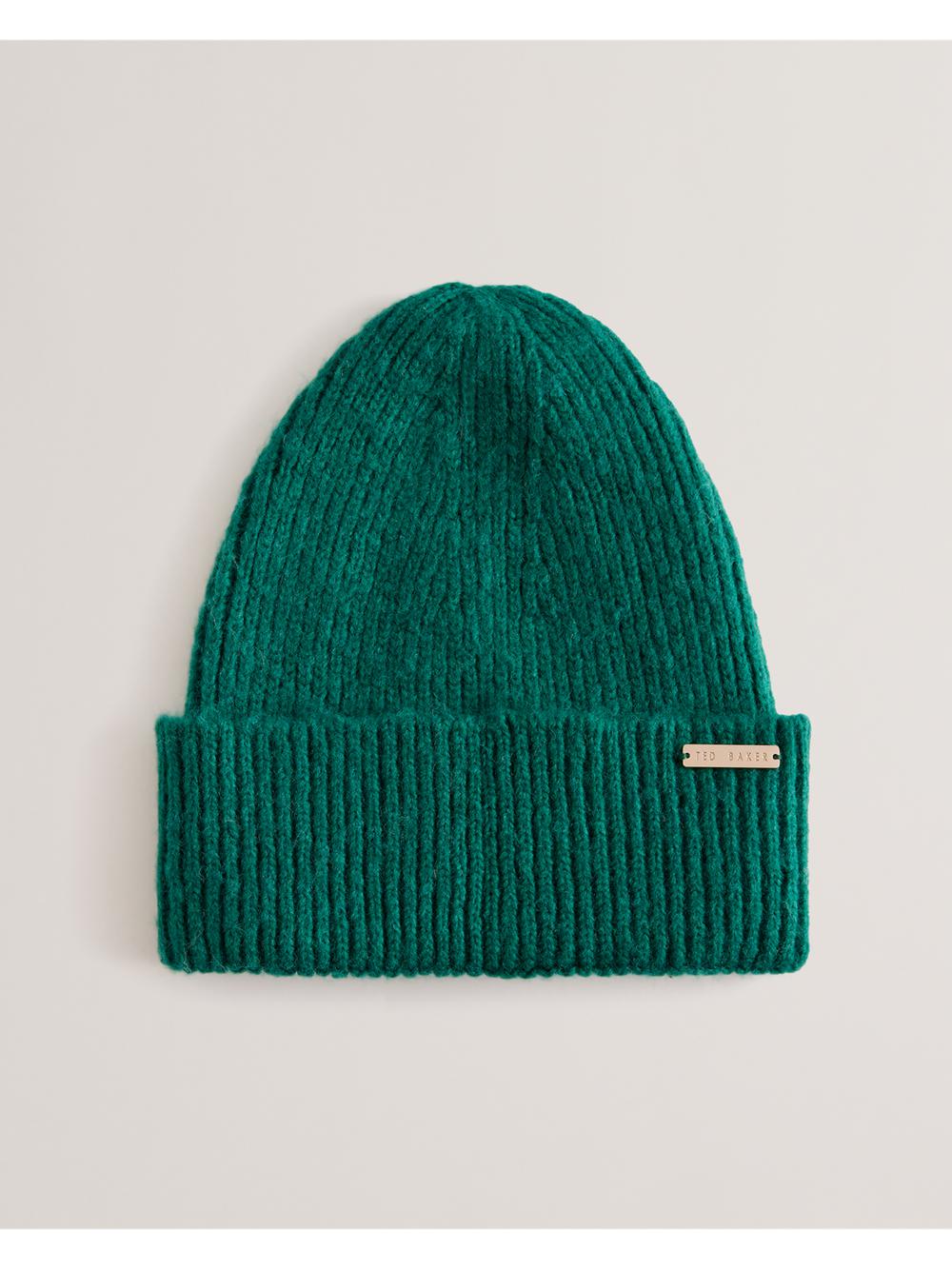 Ted Baker LIDIAAS - Wool Blend Ribbed Knit Beanie ハット レディース 緑 | Japan  HREB-93275