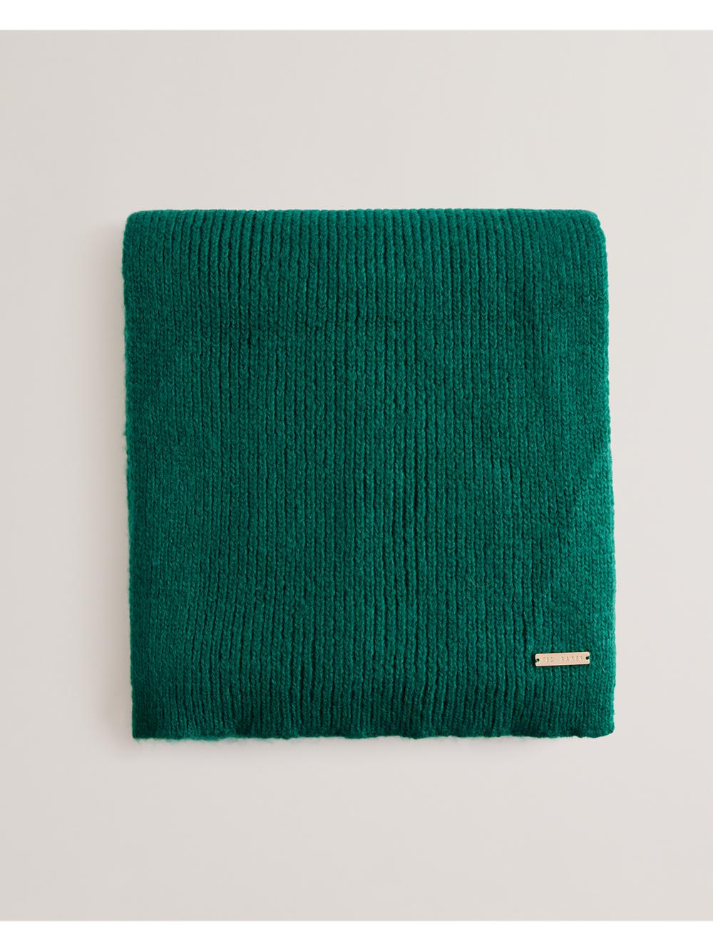 Ted Baker LIDIIES - Ribbed Wool Blend Knitted スカーフ レディース 緑 | Japan  CUVN-45063