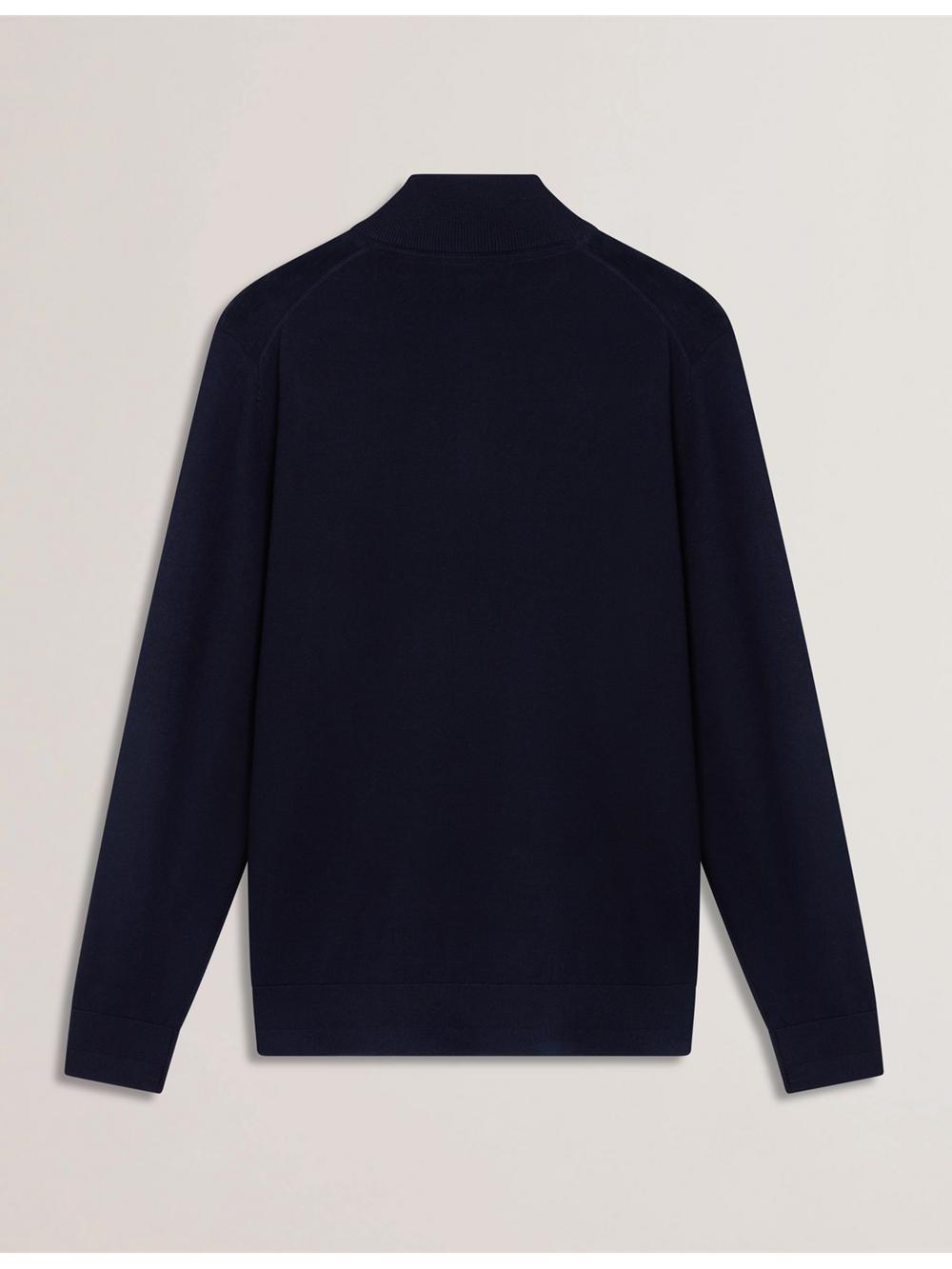 Ted Baker LIMEHAS - Wool Quarter Zip Funnel Neck Sweater ジャンパー メンズ ネイビー | Japan  UDHG-76098