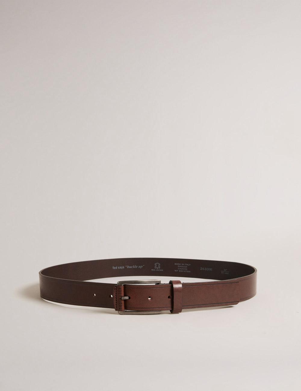 Ted Baker LINDED - Debossed Detail Smooth Leather ベルト メンズ ブラウン | Japan  ZSPM-92708