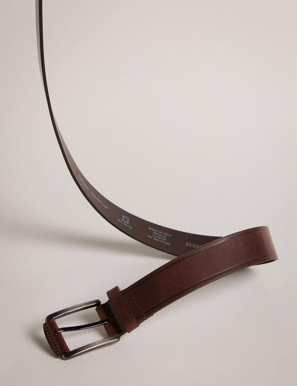 Ted Baker LINDED - Debossed Detail Smooth Leather ベルト メンズ ブラウン | Japan  ZSPM-92708