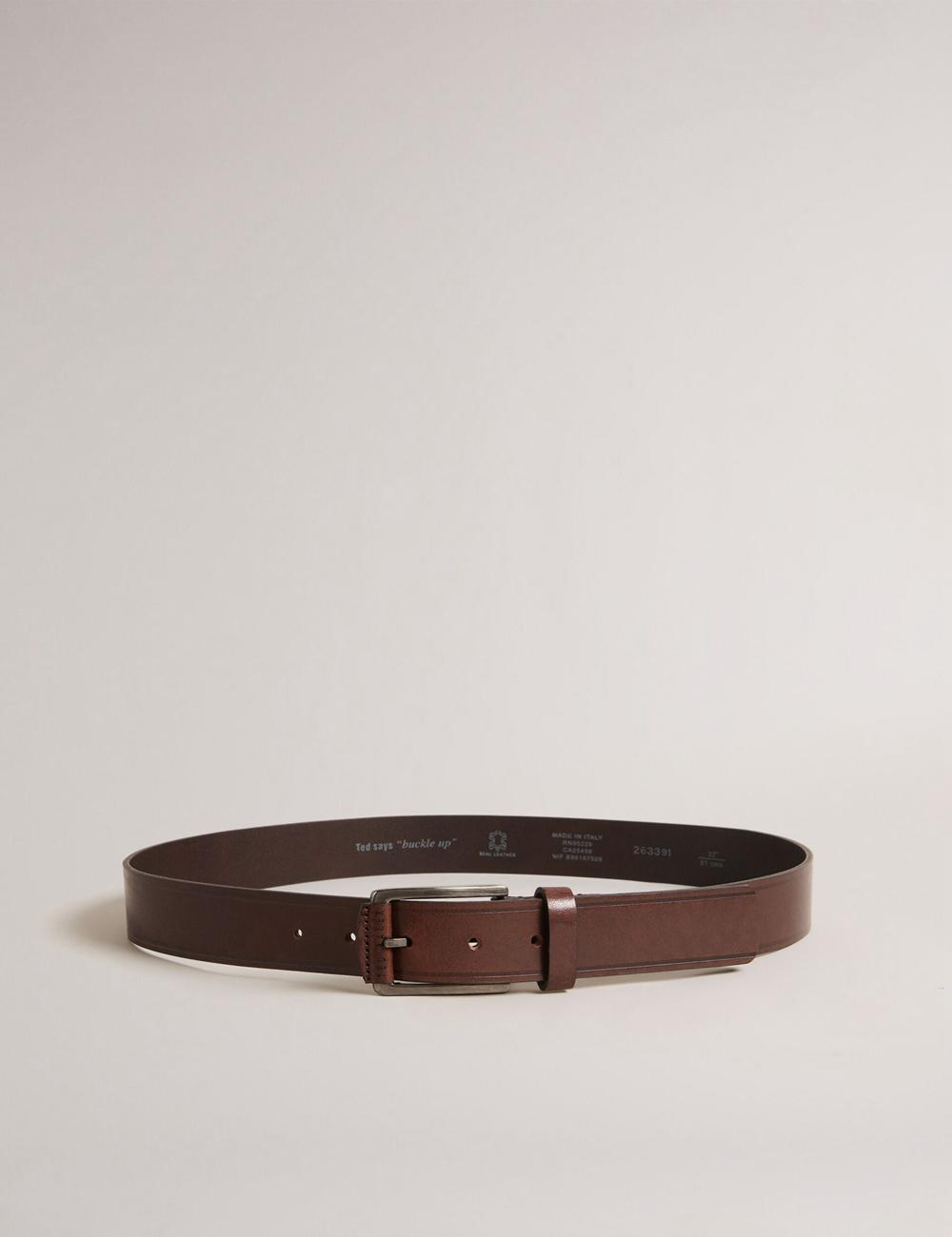 Ted Baker LINDED - Debossed Detail Smooth Leather ベルト メンズ ブラウン | Japan  ZSPM-92708