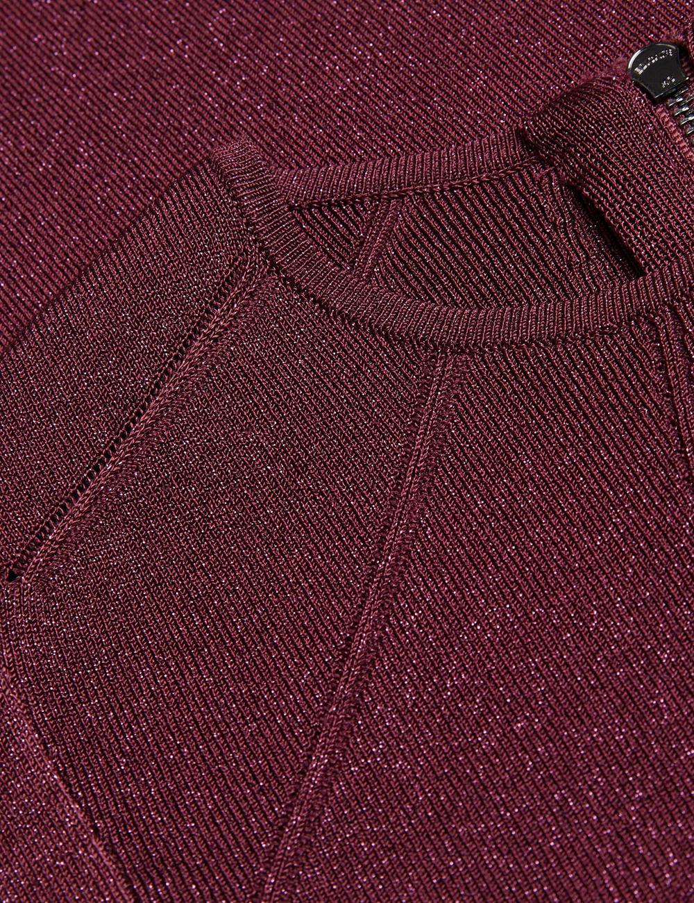 Ted Baker LOUANAA - Metallic Knit Fluted Sleeve ミディドレス レディース 赤 | Japan  MOVG-65421