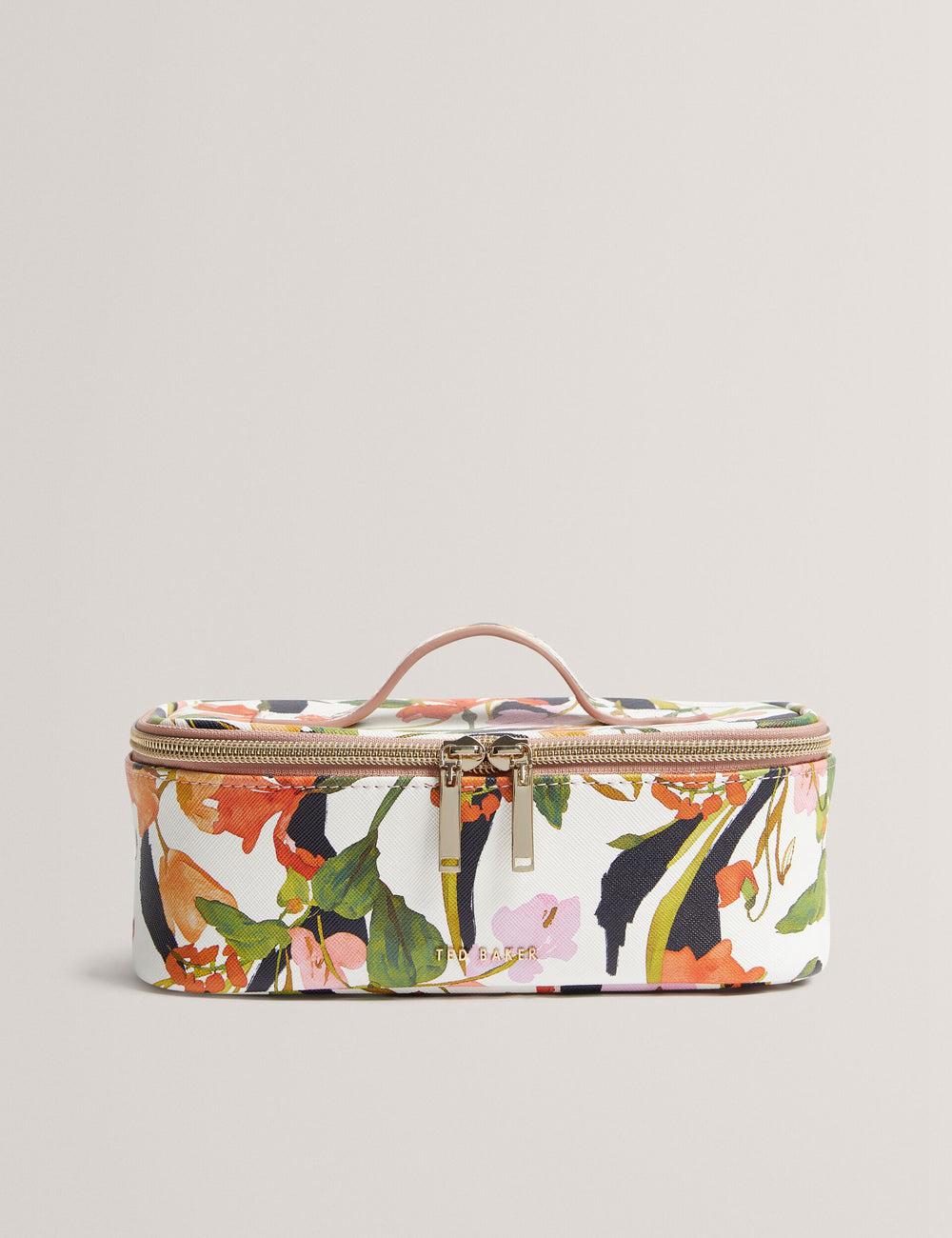 Ted Baker LOUIAA - Floral Printed Small Top Handle トイレタリーバッグ レディース 白 | Japan  HCNM-17625