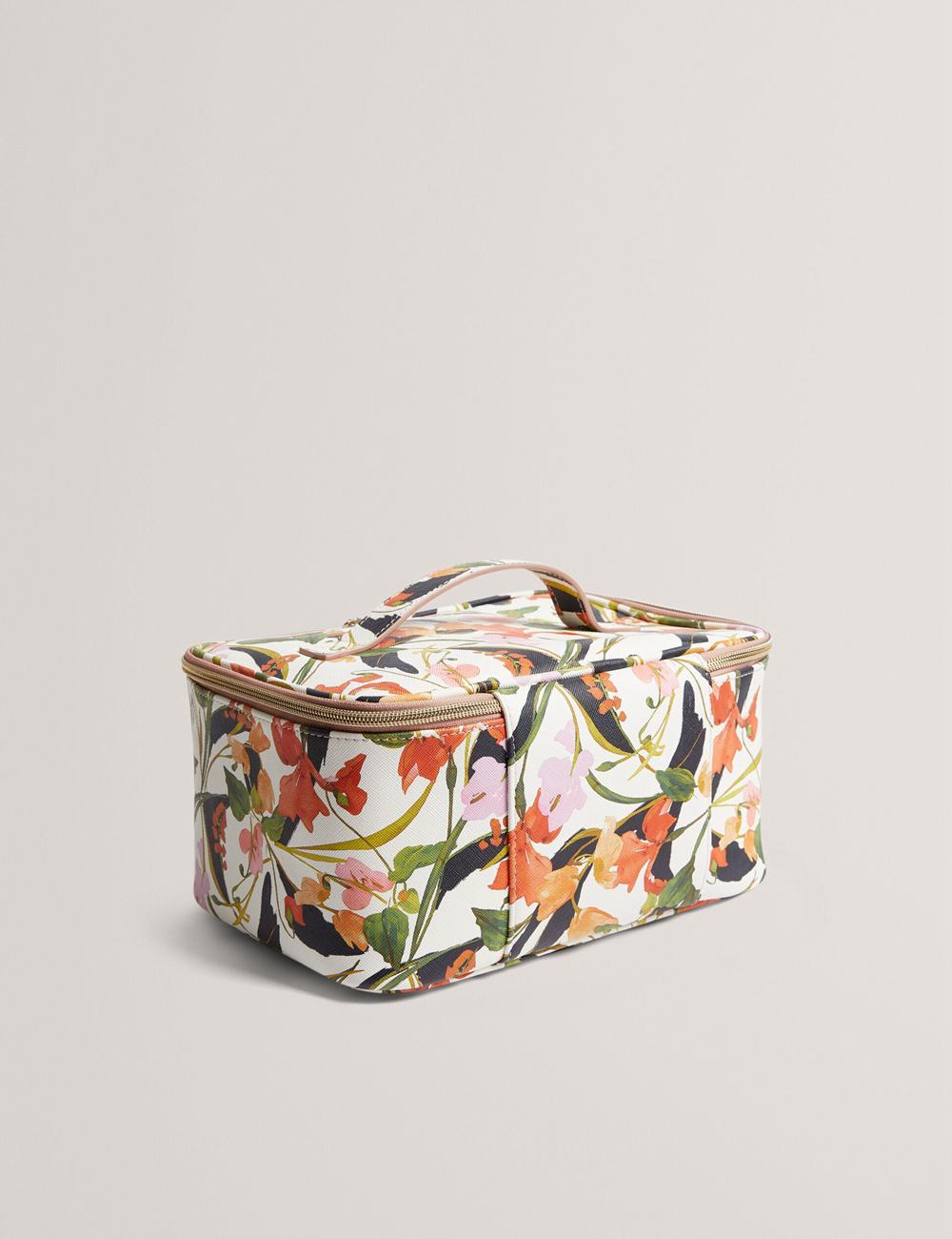 Ted Baker LOUISII - Floral PU Top Handle Large トイレタリーバッグ レディース 白 | Japan  HINM-31967