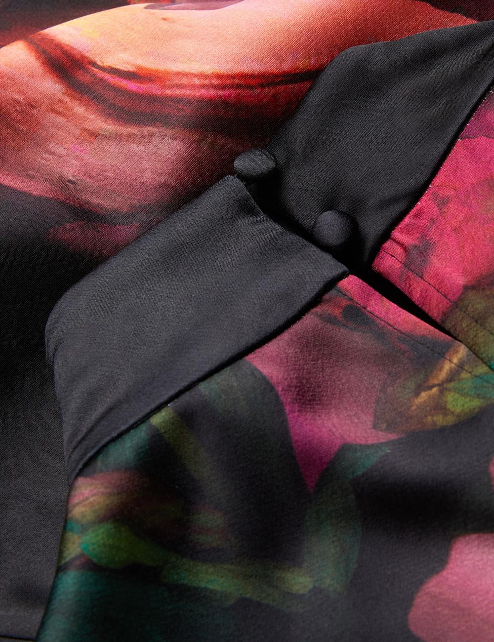 Ted Baker LOUSIOS - Printed Neck Wide Leg ジャンプスーツ レディース 黒 | Japan  GFMP-61387