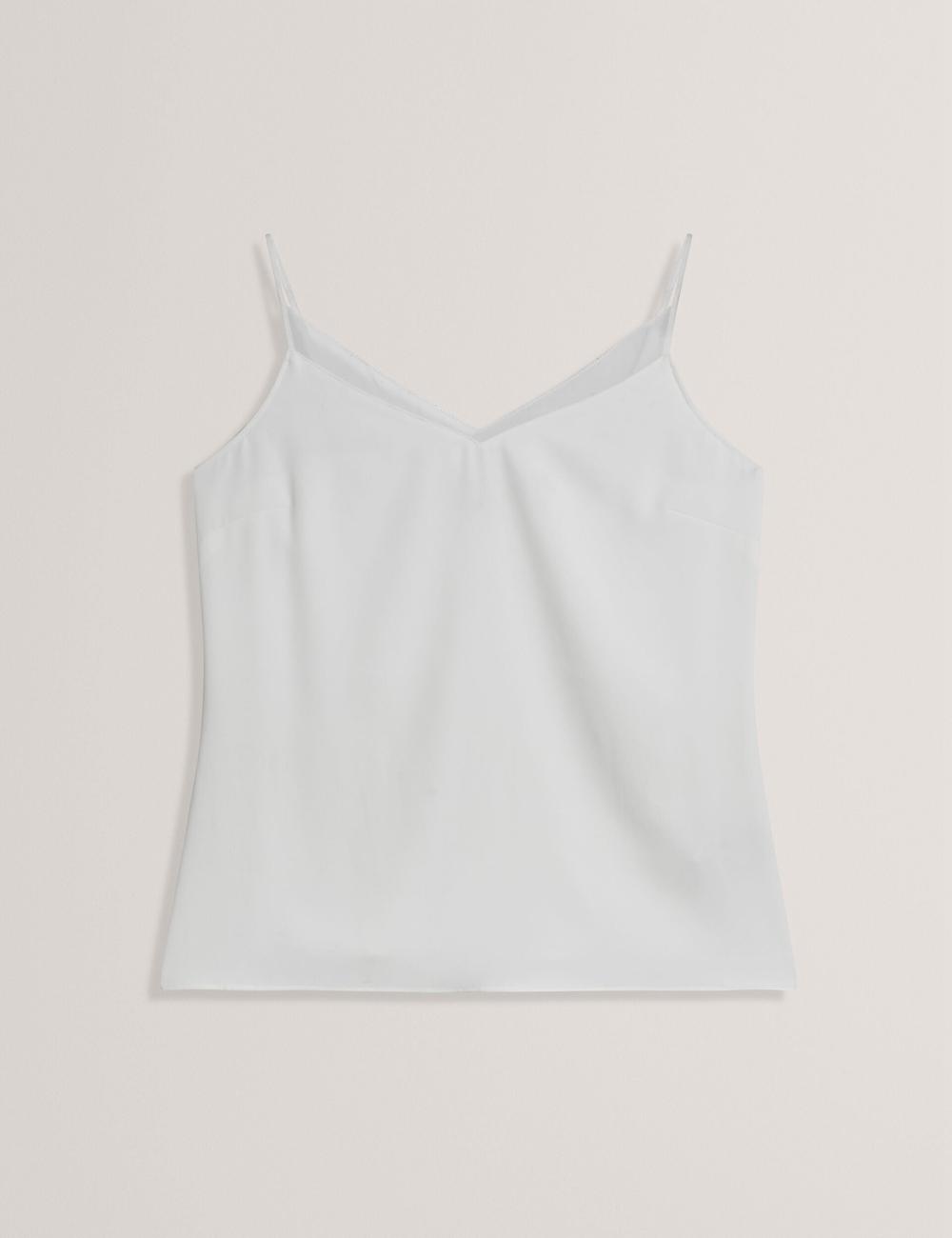 Ted Baker LULEA - Chiffon Detail V-Neck Strappy Cami トップス レディース Ivory | Japan  IRCS-08712