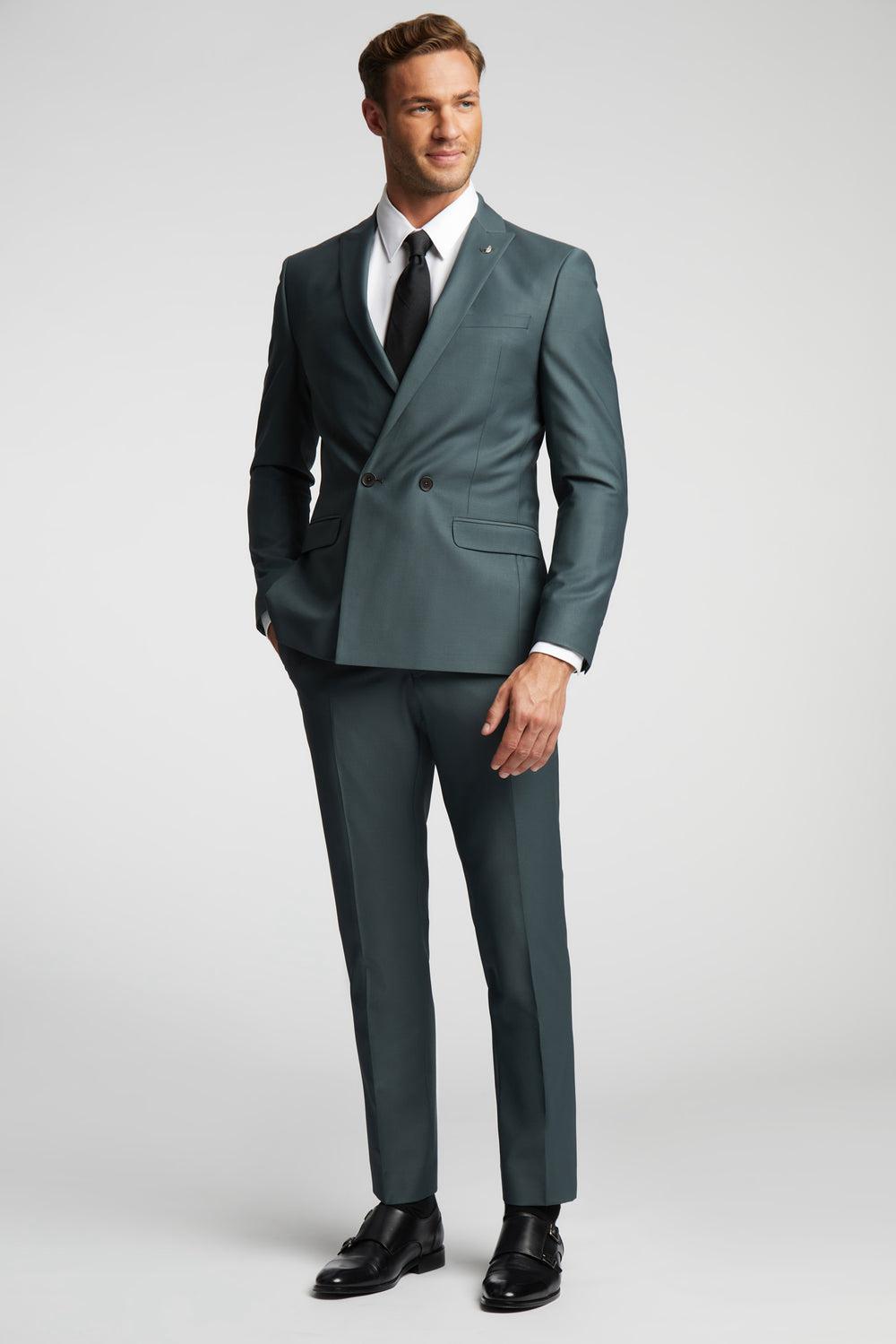 Ted Baker LUNANTS - Wool Blend Slim Suit ズボン メンズ 緑 | Japan  CWIO-80769