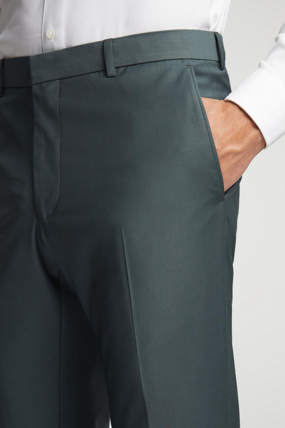 Ted Baker LUNANTS - Wool Blend Slim Suit ズボン メンズ 緑 | Japan  CWIO-80769