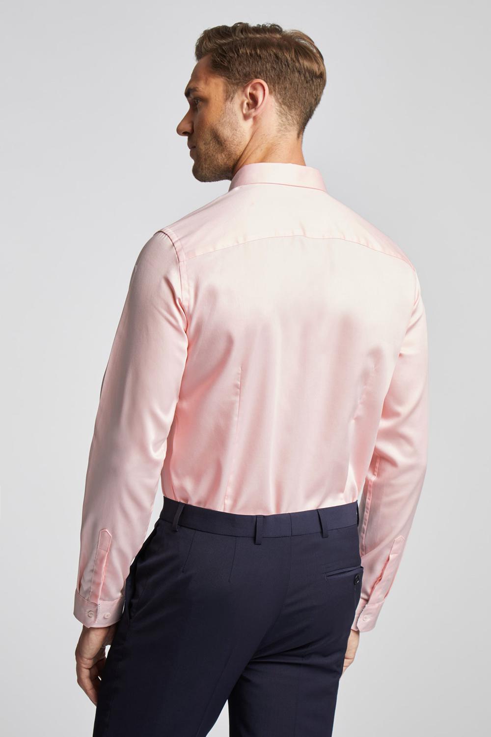 Ted Baker MAELOR - Slim Fit Sateen Cotton シャツ メンズ ピンク | Japan  SNVJ-90851
