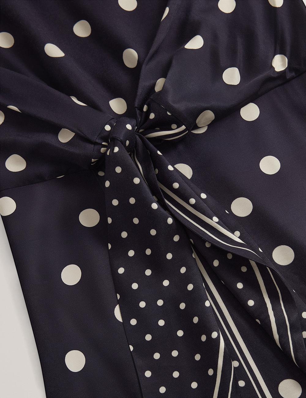 Ted Baker MALMOA - Polka Dot Detail Column ミディドレス レディース ネイビー | Japan  VGWD-72581