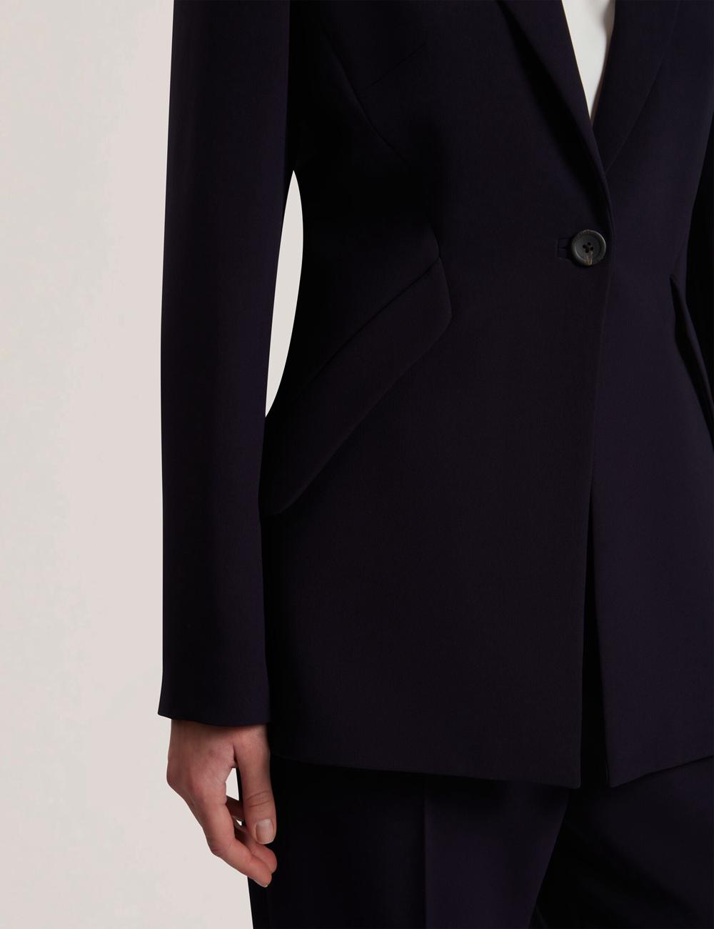 Ted Baker MANABL - Slim Fit Single Breasted Tailored Blazer ジャケット レディース ネイビー | Japan  MKNF-50739